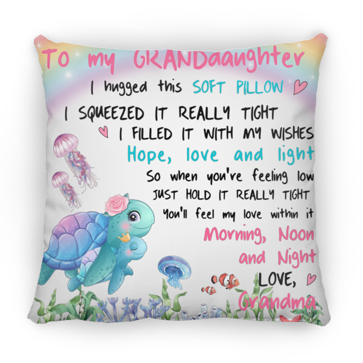 To My Granddaughter Pillow | Gift from Grandma, Granddaughter gift