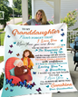 TO MY GRANDDAUGHTER Cozy Plush Fleece Blanket - 50x60 | Granddaughter gift, Birthday gift, Gift from Grandma, Gift from Grandpa, Granddaughter gift,