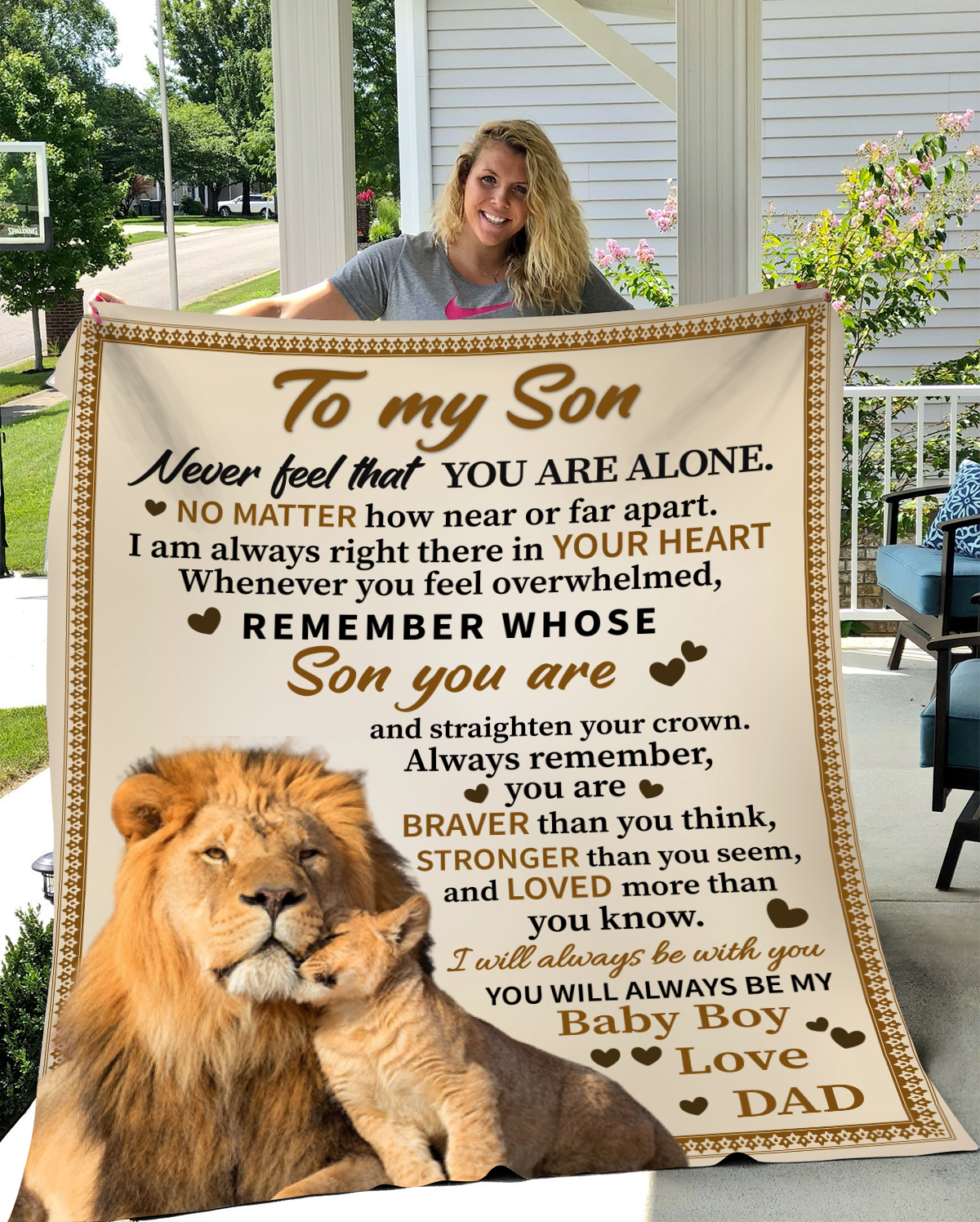 TO MY SON Cozy Plush Fleece Blanket - 50x60