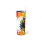 Autism Always Unique Totally Intelligent Sometimes Mysterious Skinny Steel Tumbler with Straw, 20oz