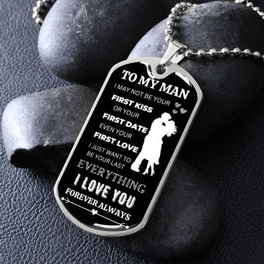 TO MY MAN DOG TAG | Gift for soulmate, Anniversary necklace, Gift for him
