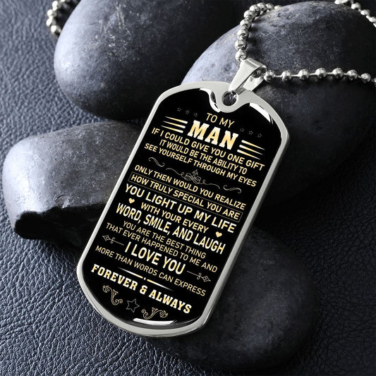 TO MY MAN DOG TAG | Anniversary gift, Gifts for him, Gift for Soulmate, Gift for husband