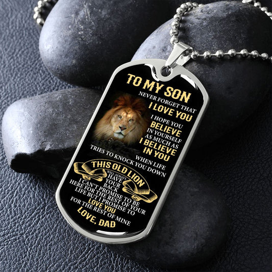 TO MY SON DOG TAG | To Son Gift From Dad, Gift For Son, Birthday gift