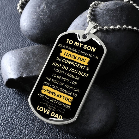 TO MY SON DOG TAG | To Son Gift From Dad, To My Son Dog Tag, Birthday gift for him