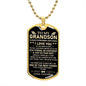 TO MY GRANDSON DOG TAG | Grandson Necklace, Gift For Grandson, To My Grandson, Gifts From Grandpa