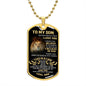 TO MY SON DOG TAG | To Son Gift From Dad, Gift For Son, Birthday gift