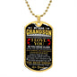 TO MY DEAR GRANDSON | Grandson Necklace, Gift For Grandson, To My Grandson, Gifts From Grandma
