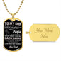TO MY SON DOG TAG | Gift for son, Son birthday gift, To my son, Dad gift to son
