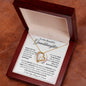 To My Beautiful Granddaughter | Forever Love Necklace White Gold Finish | Braver, Stronger, Smarter