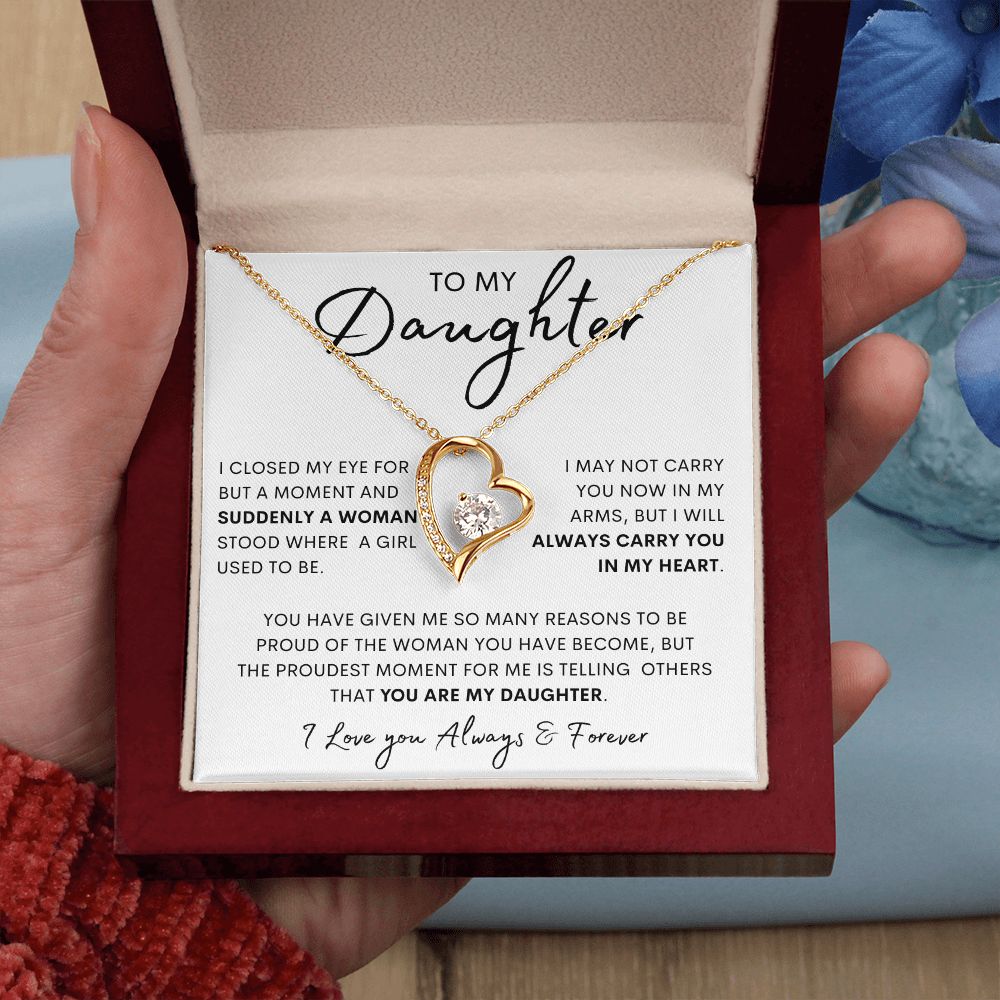 TO MY DAUGHTER | Forever Love Necklace | Gift For Daughter, Birthday Gift, To My Daughter Gift, Daughter Birthday, Gift For Her, Daughter Necklace, Anniversary Gift, Mother Daughter Gift, Dad To Daughter Gift