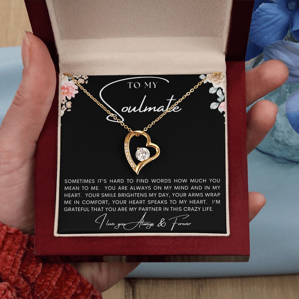 TO MY SOULMATE | Forever Love Necklace | To My Soulmate, Gift for soulmate, Anniversary gift, Girlfriend necklace, Gift for wife, Birthday gift