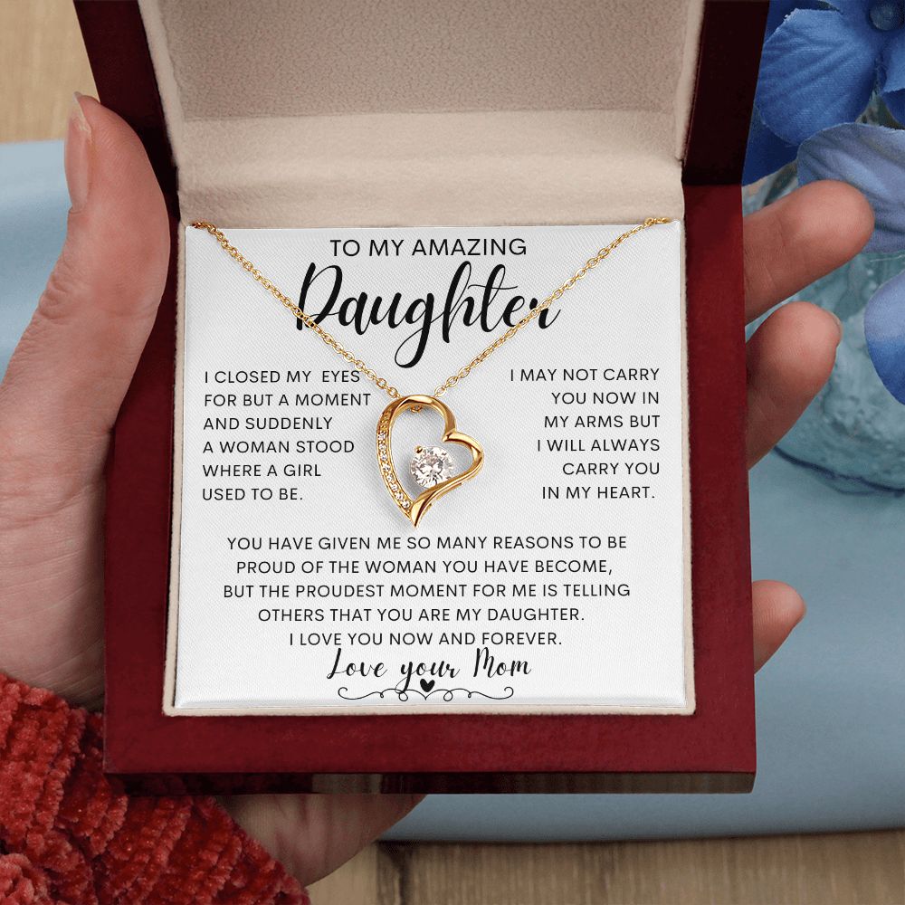 TO MY AMAZING DAUGHTER | Daughter Necklace, Birthday Gift, Mother Daughter Gift, Gifts For Daughter, Gift From Mom