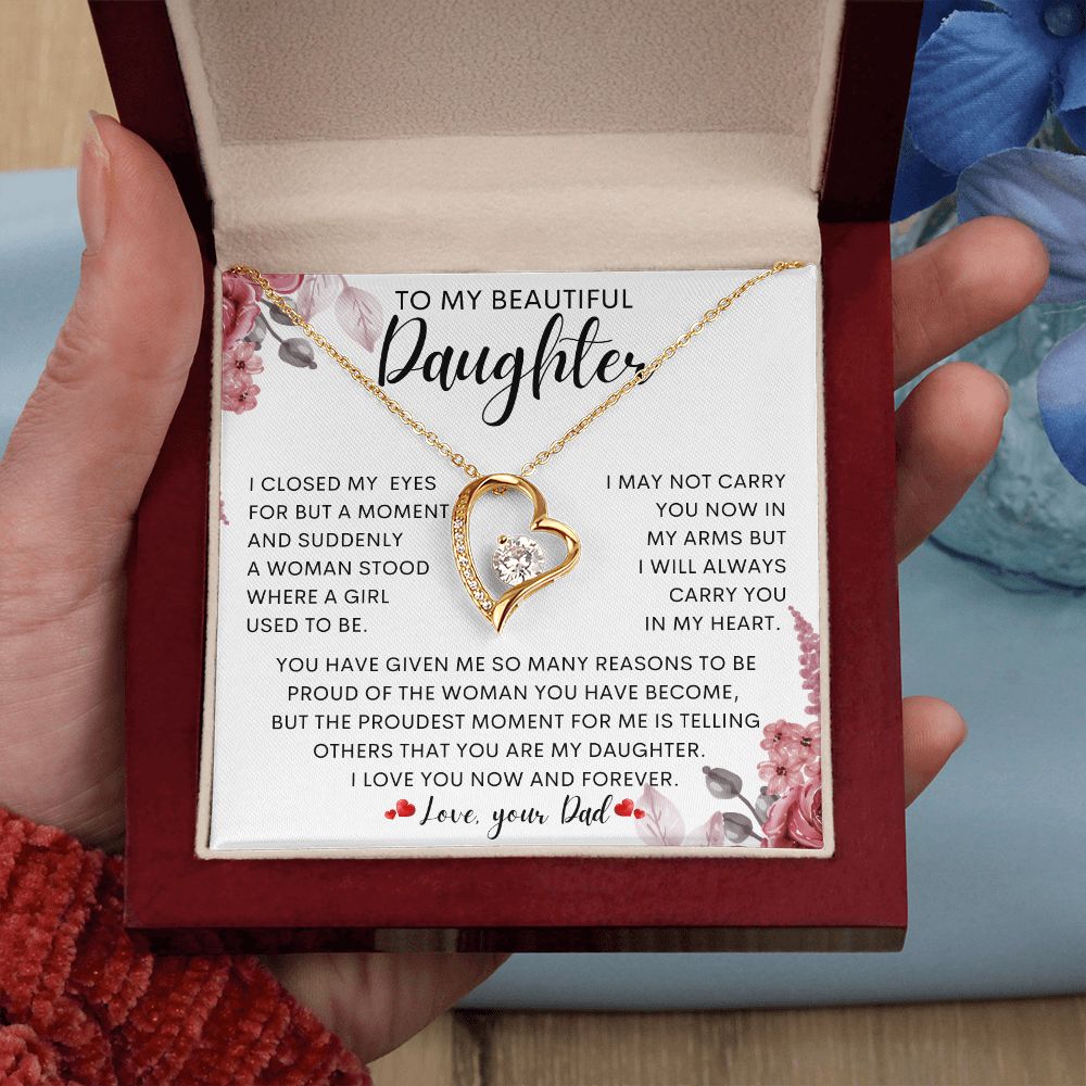 To My Beautiful Daughter | Gift For Daughter, Daughter Necklace, Birthday Gift