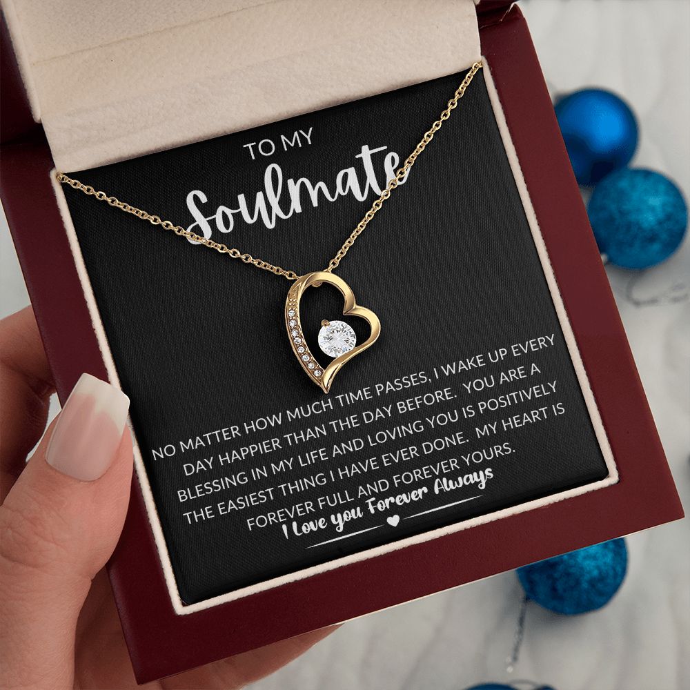 TO MY SOULMATE | Forever Love Necklace | Gift for soulmate, Anniversary gift, Girlfriend necklace, Gift for wife, Birthday gift