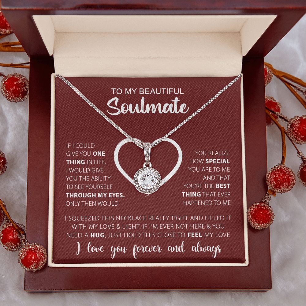 To My Soulmate, Eternal Hope necklace, Gift for soulmate, Anniversary gift, Girlfriend necklace, Gift for wife, Birthday gift