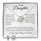 To My Daughter | Love Knot Earring & Necklace Set | Always Keep Me In Your Heart