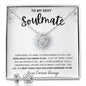 To My Sexy SOULMATE | Love Knot Earrings & Necklace Set | To My Soulmate, Gift for soulmate, Anniversary gift, Girlfriend necklace, Gift for wife, Birthday gift