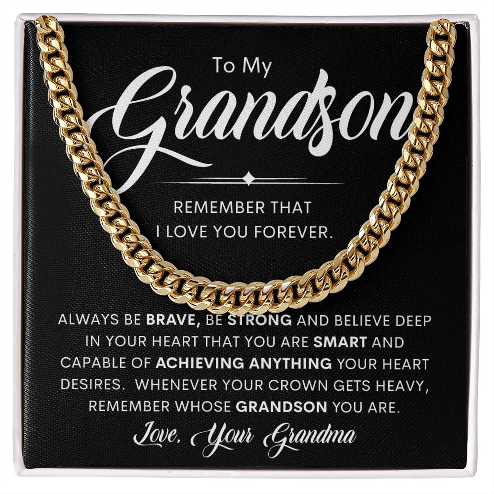 To My Grandson | Cuban Link Chain