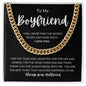 TO MY BOYFRIEND | Cuban Link Chain | Gift For Boyfriend Anniversary Gift, Gift For Him, Boyfriend Necklace, Boyfriend Birthday
