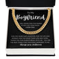 TO MY BOYFRIEND | Cuban Link Chain | Gift For Boyfriend Anniversary Gift, Gift For Him, Boyfriend Necklace, Boyfriend Birthday