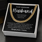 To My Handsome Husband | Cuban Chain Link | Anniversary gift, Gift for him, Gift for husband, Husband birthday, Gift from wife
