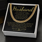 TO MY HUSBAND | CUBAN LINK CHAIN | Anniversary gift, Gift for him, Gift for husband, Husband birthday