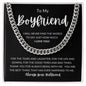 TO MY BOYFRIEND | Cuban Link Chain | Gift For Boyfriend Anniversary Gift, Gift For Him, Boyfriend Necklace, Boyfriend Birthday