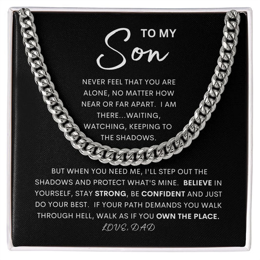 TO MY SON | CUBAN LINK CHAIN | Gift for son, Gift for him, Gift from Dad to son