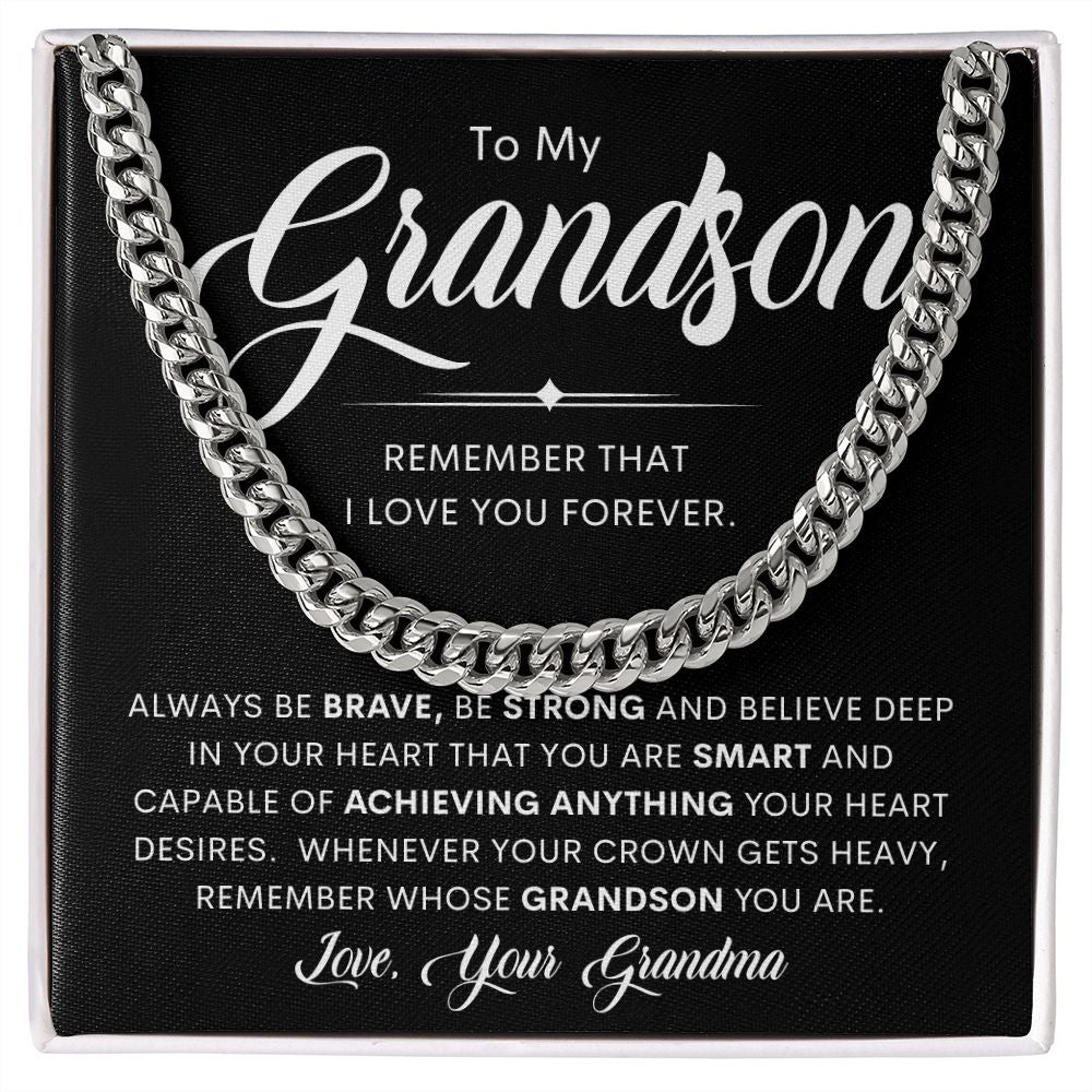 To My Grandson | Cuban Link Chain