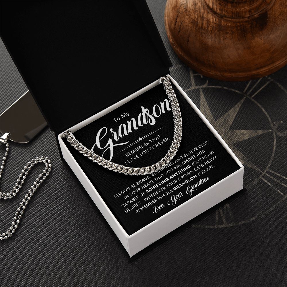 To My Grandson | Cuban Link Chain