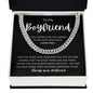 TO MY BOYFRIEND | Cuban Link Chain | Gift For Boyfriend Anniversary Gift, Gift For Him, Boyfriend Necklace, Boyfriend Birthday