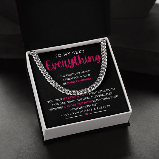 To My Sexy Everything | Cuban Link Chain | Anniversary gift, Gift for him, Gift for husband, Husband birthday, Gift from wife