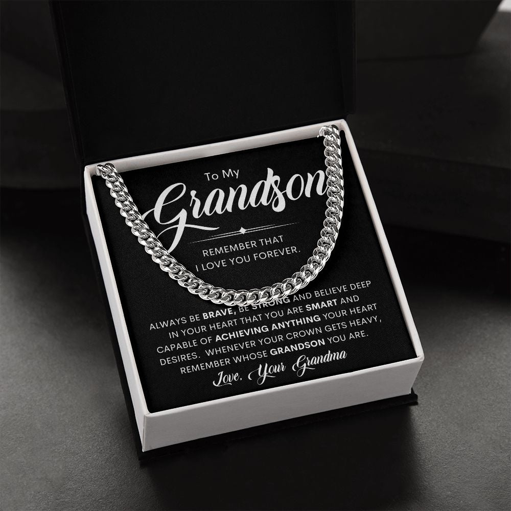 To My Grandson | Cuban Link Chain