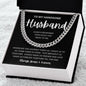 To My Handsome Husband | Cuban Chain Link | Anniversary gift, Gift for him, Gift for husband, Husband birthday, Gift from wife