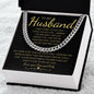 TO MY HUSBAND | CUBAN LINK CHAIN | Anniversary gift, Gift for him, Gift for husband, Husband birthday