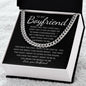 TO MY BOYFRIEND | Cuban Link Chain | Boyfriend Necklace, Boyfriend Birthday, Necklace For Him, Gift For Boyfriend