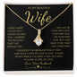 To My Beautiful Wife | Alluring Beauty Necklace Yellow Gold Finish | My Love & Light