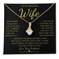 To My Beautiful Wife | Alluring Beauty Necklace Yellow Gold Finish | My Love & Light