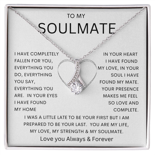 TO MY SOULMATE |  Alluring Beauty necklace |  Soulmate gift, Anniversary gift, Gift for soulmate Wife necklace