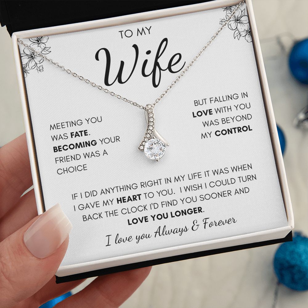 To My Wife | Alluring Beauty Necklace | I Gave My Heart To You