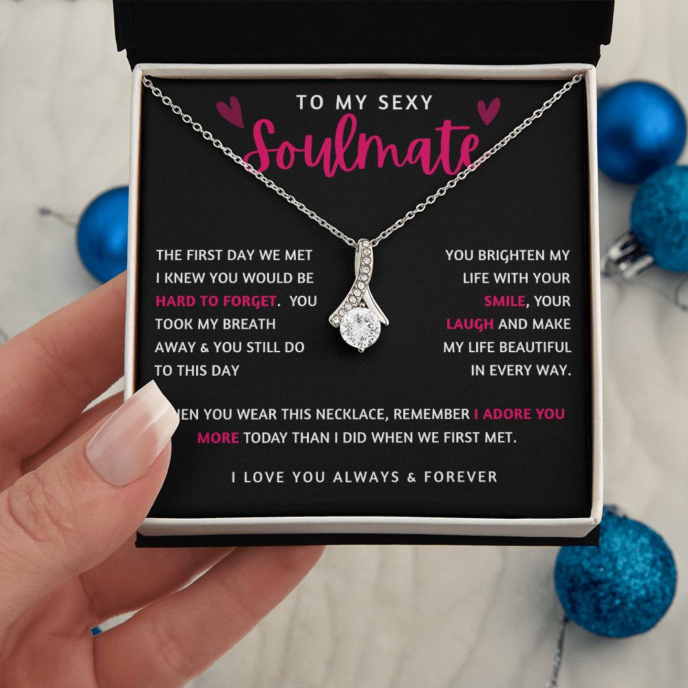 To My Soulmate | Alluring Beauty Necklace | Gift for soulmate, Anniversary gift, Girlfriend necklace, Gift for wife, Birthday gift