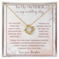 To My Mother on my Wedding Day | Love Knot Necklace