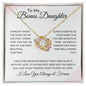 To My Bonus Daughter | Pendant Love Knot Necklace | Someday When The Pages