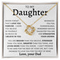 TO MY DAUGHTER FROM DAD | Love Knot Necklace | Daughter Birthday, Gift From Dad, Dad To Daughter Gift, Daughter Father Gift