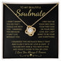TO MY BEAUTIFUL SOULMATE | Gift from husband, Gift for soulmate, Anniversary necklace, Gift for Wife, Birthday gift