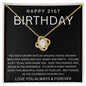 Happy 21st Birthday | Love Knot Necklace