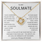TO MY SOULMATE | Love Knot Necklace | Wife anniversary girlfriend necklace to Gift for soulmate gift for her