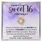 Happy Sweet 16 Birthday | Love Knot Necklace |