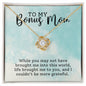 To My Bonus Mom | Love Knot Necklace