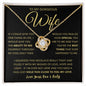 TO MY GORGEOUS WIFE | Love Knot Necklace | Anniversary gift Gift from husband Wife birthday Gift Wife Anniversary Gift for wife